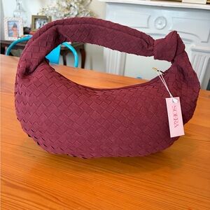 SOERA Woven Suade Bag in Wine